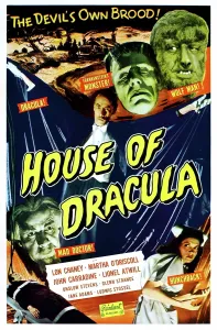 Adams Prints: HOUSE OF DRACULA, top from left: Glenn Strange
