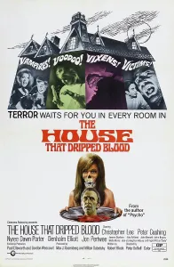 Severed Head Prints: THE HOUSE THAT DRIPPED BLOOD, US poster, Christopher Lee (on tray), 1971