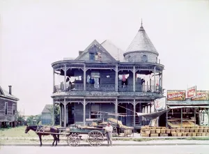 Coca Cola Prints: House in Houston, Texas, photograph by John Vachon, May, 1943