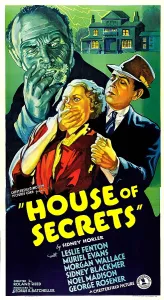 Muriel Prints: HOUSE OF SECRETS, US poster, Muriel Evans (hand over mouth), 1936