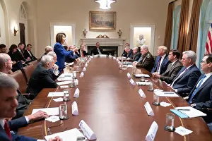 Finger Pointing Prints: House Speaker Nancy Pelosi stood up to leave
