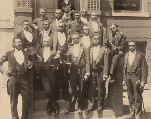 Lawyers Prints: Howard University graduating law class poses in formal dress in 1900