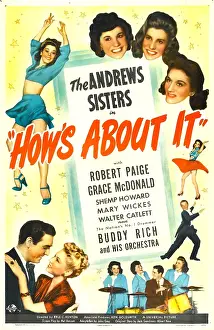 Embracing Prints: HOW'S ABOUT IT, US poster, top right from left: The Andrews Sisters: Maxene Andrews