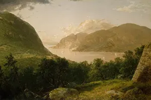 Rocks Prints: HUDSON RIVER SCENE, by John Frederick Kensett