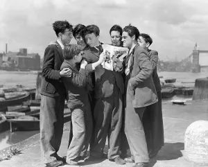 Boys Prints: HUE AND CRY, Douglas Barr (second from left)