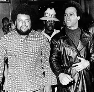 History Prints: Huey Newton, Black Panther chief & bodyguard Robert Bay (l)@ Oakland manslaughter trial