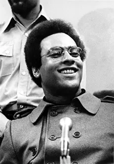 History Prints: Huey Newton, Black Panther Party Minister of Defense returns from Red China to stand trial for manslaughter