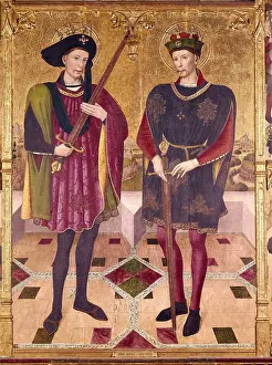 Temperas Prints: HUGUET, Jaume (1415-1492). Altarpiece of St