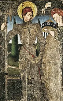 1475 Prints: HUGUET, Jaume (1415-1492). Saint George and the Princess