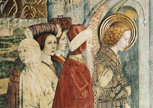 Aisamisc0220 Prints: HUGUETJaume (1415-1492). Altarpiece of 2San Bernardino y el ngel Custodio'
