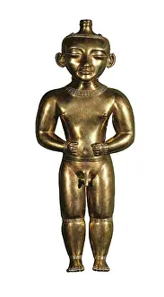 Colombian Prints: Human figure. 500-1500. Gold figure from the Treasure of the Quimbayas