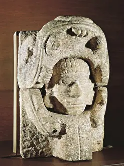 United Mexican States Prints: Human head going out from animal's jaws