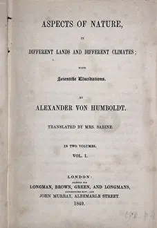 Science Prints: HUMBOLDT, Alexander von (1769-1859)