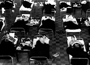Sick Prints: Hundreds of students sick with Asian Flu at an emergencey infirmary