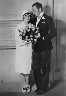 Years Old Prints: Hungarian Actress Vilma Banky with husband