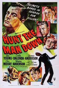 Anderson Prints: HUNT THE MAN DOWN, US poster, Gig Young (top left)