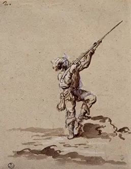 Aiming Prints: Hunter, by Alessandro Magnasco known as Lissandrino