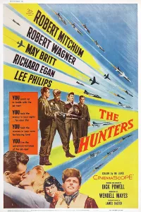 Wagner Prints: THE HUNTERS, US poster art, from bottom left: Robert Mitchum