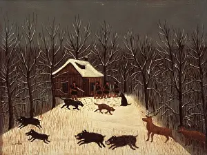 Hunting Prints: Hunting, by Louis Vivin, 20th Century