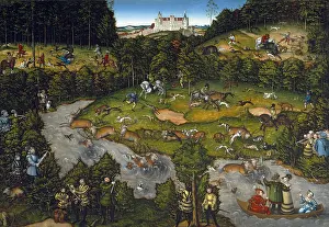 Sport Prints: Hunting near Hartenfels Castle
