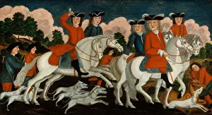 Hunters Prints: HUNTING PARTY- NEW JERSEY, 1750