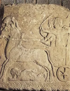 To Hunt Prints: Hunting scene. Hittite art. Relief on rock