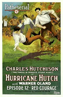 Necktie Prints: HURRICANE HUTCH, woman in background