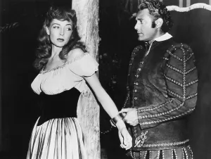 Windsor Prints: HURRICANE ISLAND, from left, Marie Windsor, Jon Hall, 1951