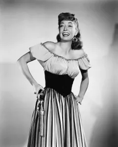Peasant Blouse Prints: HURRICANE ISLAND, Marie Windsor, 1951