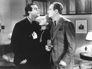 Melvyn Prints: TOO MANY HUSBANDS, from left: Fred MacMurray, Jean Arthur, Melvyn Douglas, 1940