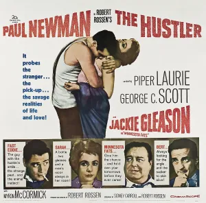 Gleason Prints: THE HUSTLER, US poster, top from left: Paul Newman