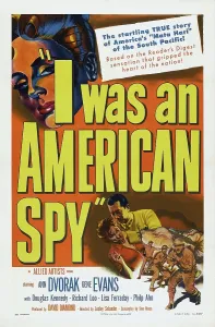 Dvorak Prints: I WAS AN AMERICAN SPY, US poster, Ann Dvorak (top), 1951