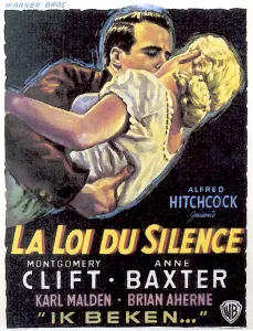 Hold In Arms Prints: I CONFESS, from left: Montgomery Clift, Anne Baxter, 1953