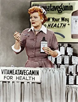Classic Tv Prints: I LOVE LUCY, Lucille Ball, Lucy Does A TV Commercial