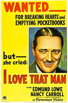 Lowe Prints: I LOVE THAT MAN, Edmund Lowe, 1933