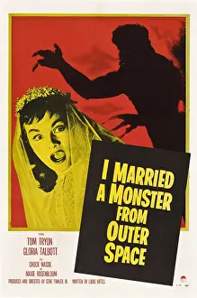 Wedding Dress Prints: I MARRIED A MONSTER FROM OUTER SPACE, Tom Tryon, Gloria Talbott, 1958