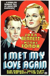 I MET MY LOVE AGAIN, US poster art, from left: Henry Fonda, Joan Bennett, 1938