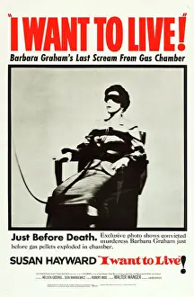 Sitting In Chair Prints: I WANT TO LIVE, 1958, poster art