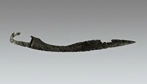 Iberian Prints: Iberian falcata made of iron. Iron Age