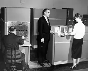Engineers Prints: IBM Electronic brain at the Francis I. DuPont & Co. brokerage firm