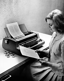 Secretaries Prints: IBM's State of the Art Selectric typesetting unit justifies type semi-automatically