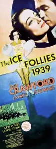 Fur Trim Prints: THE ICE FOLLIES OF 1939, top l-r: Joan Crawford, James Stewart on insert poster, 1939