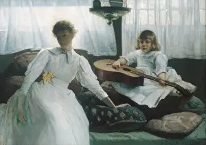 Sofa Prints: IDLE HOURS, by Julian Alden Weir