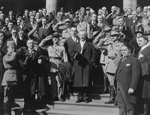 Pianist Prints: Ignacy Jan Paderewski, with Polish nationalists at New York City Hall