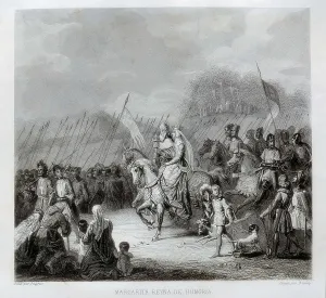 Crusade Prints: III Crusade. Marguerite of France leading the Hungarians to the Crusade