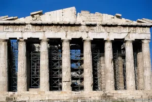 IKTINOS (5th C. BC); PHIDIAS (490 -431 BC); CALCRATES (5th C. BC). Parthenon. GREECE. Athens. Acropolis. Parthenon. Classical Greek art. Architecture
