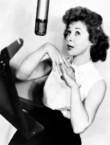 Recording Studio Prints: I'LL CRY TOMORROW, Susan Hayward, recording the soundtrack, 1955