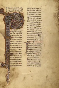 Volutes Prints: Illuminated Capital P. Evangeliario, ms