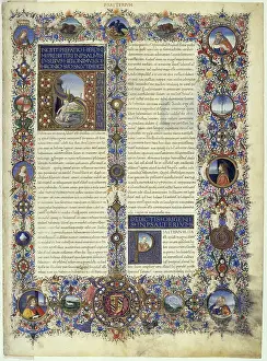 Sign Prints: Illuminated page from the Bible of Federico di Montefeltro