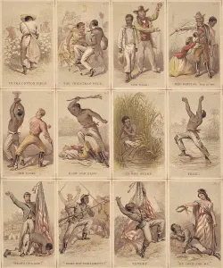 Chains Prints: Twelve illustrated cards narrating the journey of a slave from plantation life to the struggle for liberty